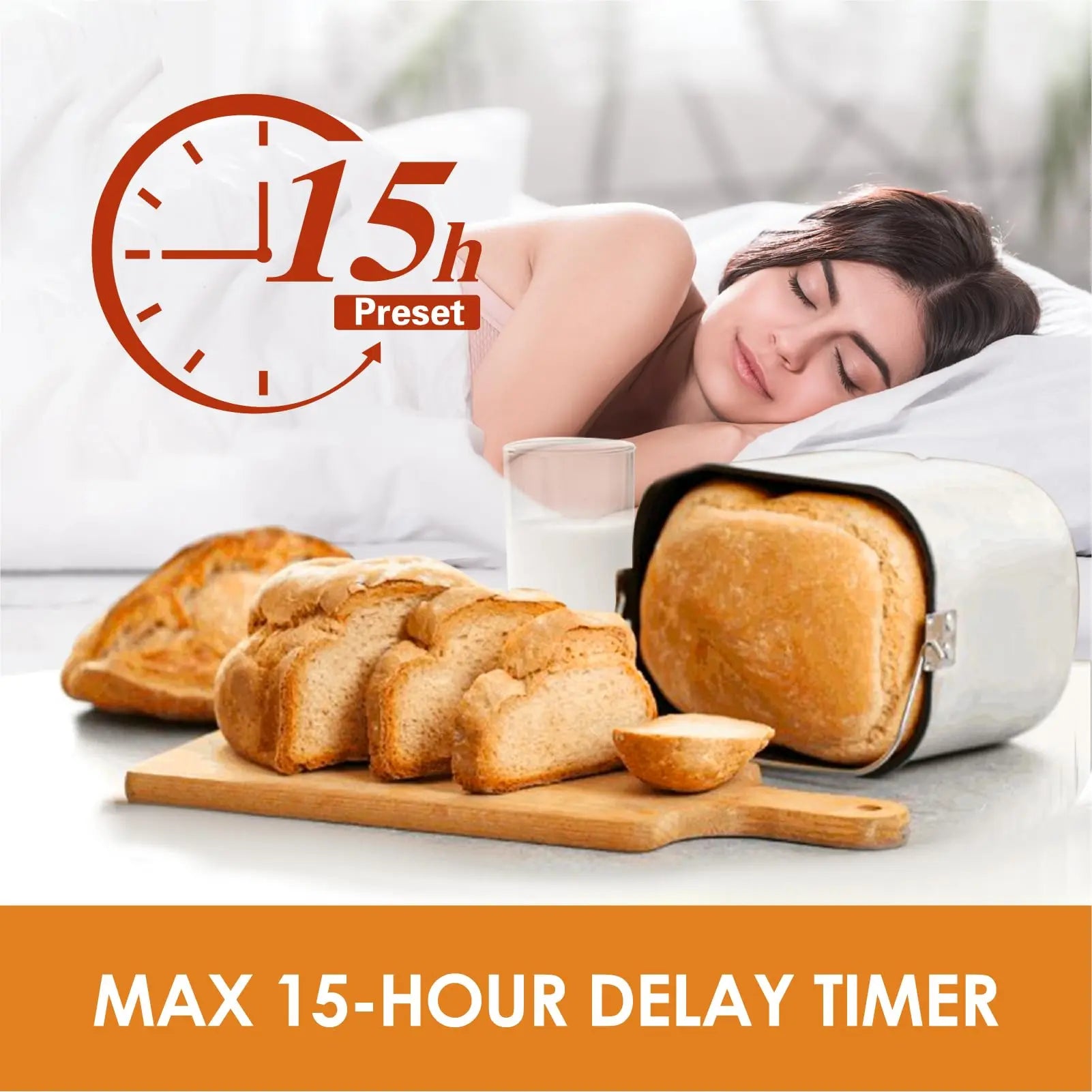 15 in 1 Stainless Steel Automatic Bread Maker
